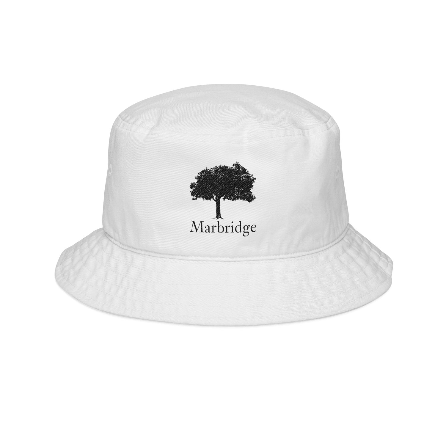Embroidered Bucket Hat - White