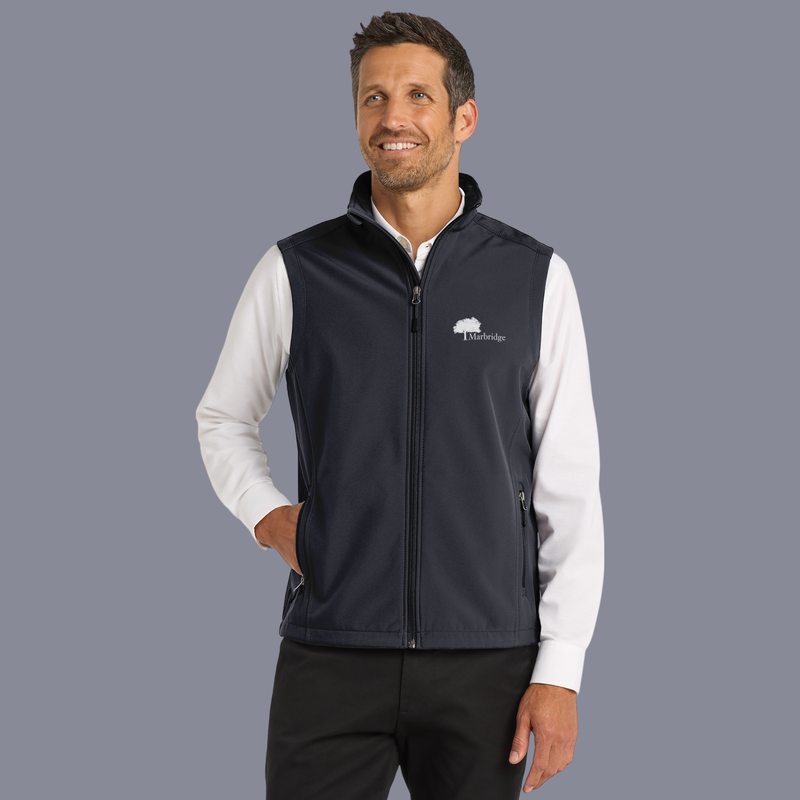 Men's Embroidered Soft Shell Vest